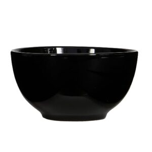 Home Basics Ceramic Cereal, 5.5", Black Creamic Bowl, 5.78" x 5.78" x 3.11"