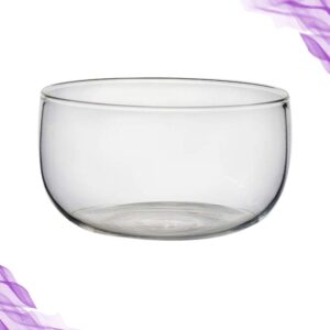 Cabilock Round Tempered Glass Bowl Prep Bowls Snack Holder Bowl Glass Mixing Bowl Glass Food Bowls Glass Food Containers Ice Cream Bowl Glass Cereal Bowls Clear Glass Bowls Snack Bowl Salad