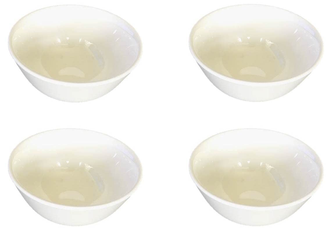 Z-Moments Melamine Round Soup Rice Bowls Set, 4-5/8" dia. X 2-1/4" H (10 oz), Off White (24, 4-5/8" dia. X 2-1/4" H (10 oz))