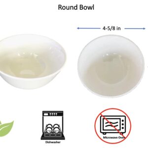 Z-Moments Melamine Round Soup Rice Bowls Set, 4-5/8" dia. X 2-1/4" H (10 oz), Off White (24, 4-5/8" dia. X 2-1/4" H (10 oz))