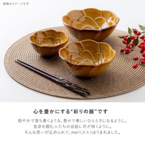 Minorutouki mino ware mell Goldenrod, φ4.92×H2.09in 8.01oz Made in Japan