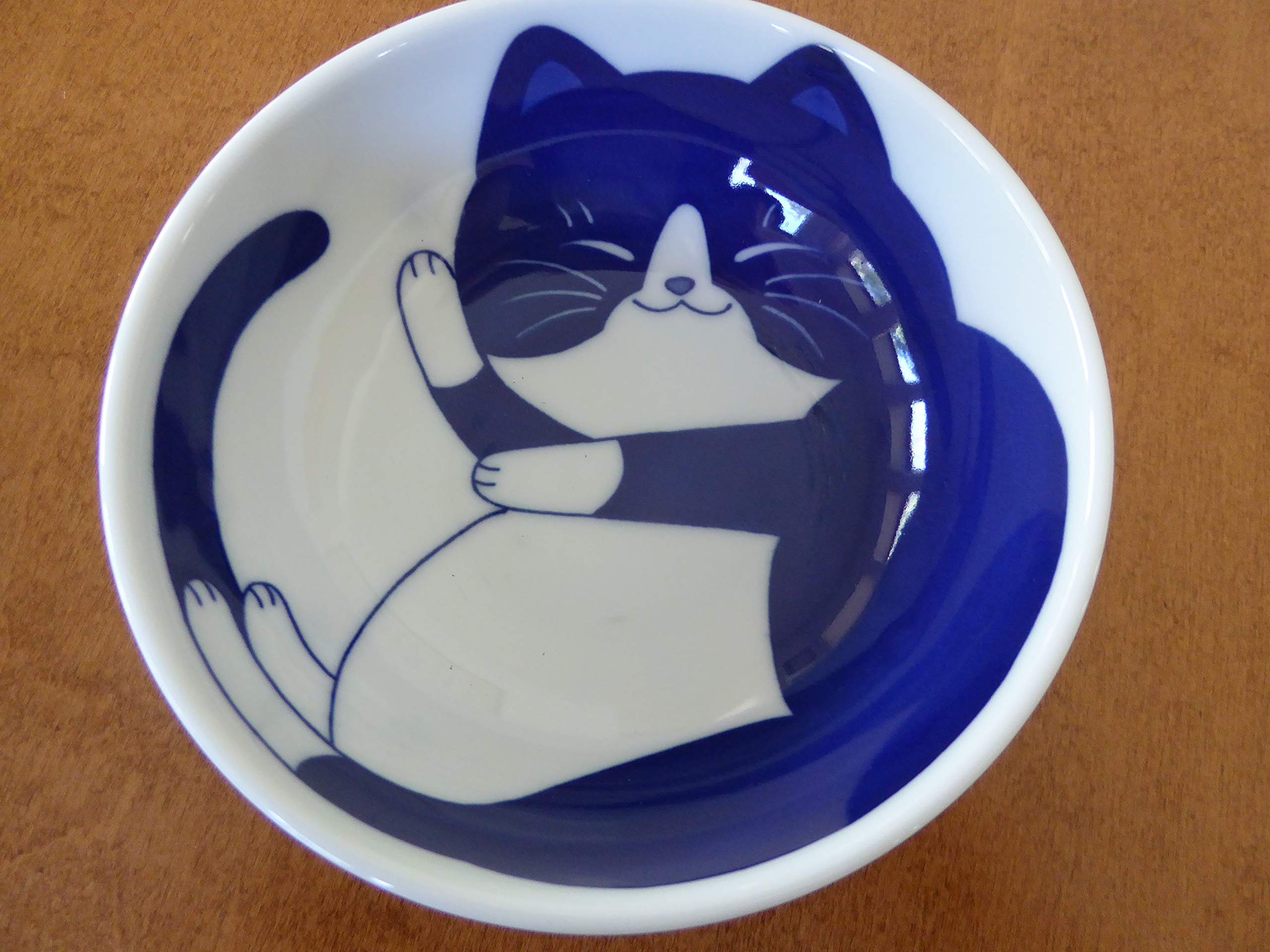 1 PC. Japanese 4.75"D Cereal, Rice Soup Bowl Porcelain OREO Cat/Made in Japan