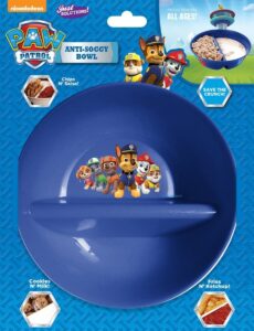 nickelodeon, paw patrol - anti soggy cereal bowl for keeping your cereal crunchy - just crunch never soggy bowls for cereal and milk, ice cream, topping, yogurt, berries, fried/ketchup and more