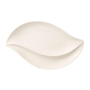 new cottage serving plate by villeroy & boch - premium porcelain - made in germany - dishwasher and microwave safe - 19.5 x 11.75 inch white