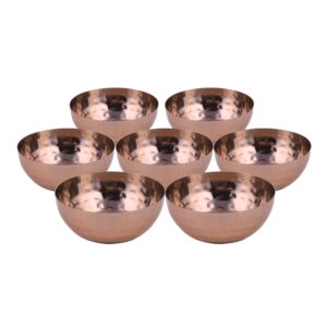 elite decorio copper engraved set of 7 offering bowls tibetan buddhist mini offering bowls water offering bowls supplies offering bowls for yoga meditation altar dia. 2.4 inch, 1 inch