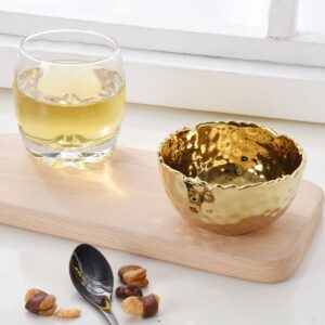 Pampa Bay Golden Millennium 4-inch Porcelain Snack Bowl, Gold