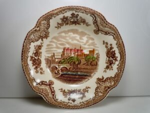 johnson brothers old britain castles brown multicolor fruit bowl 5 1/8"