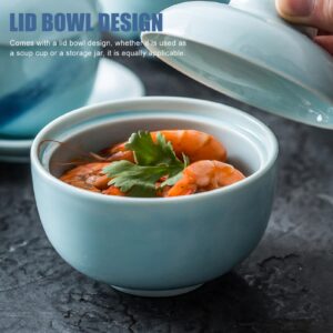 Hemoton 1pc Stew Pot Kitchen Supply Soup Bowl with Lid Noodles Bowl Ceramic Bowl with Lid Stew Cooking Pot Glass Pans Food Mini Clay Pots Glass Saucepan Onion Ceramics French