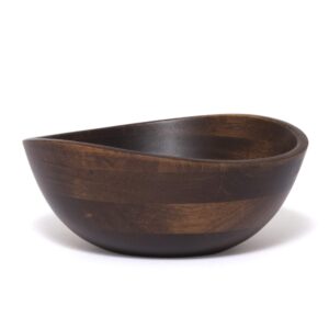 Lipper International Walnut S/4 Small Wavy Rim Bowls