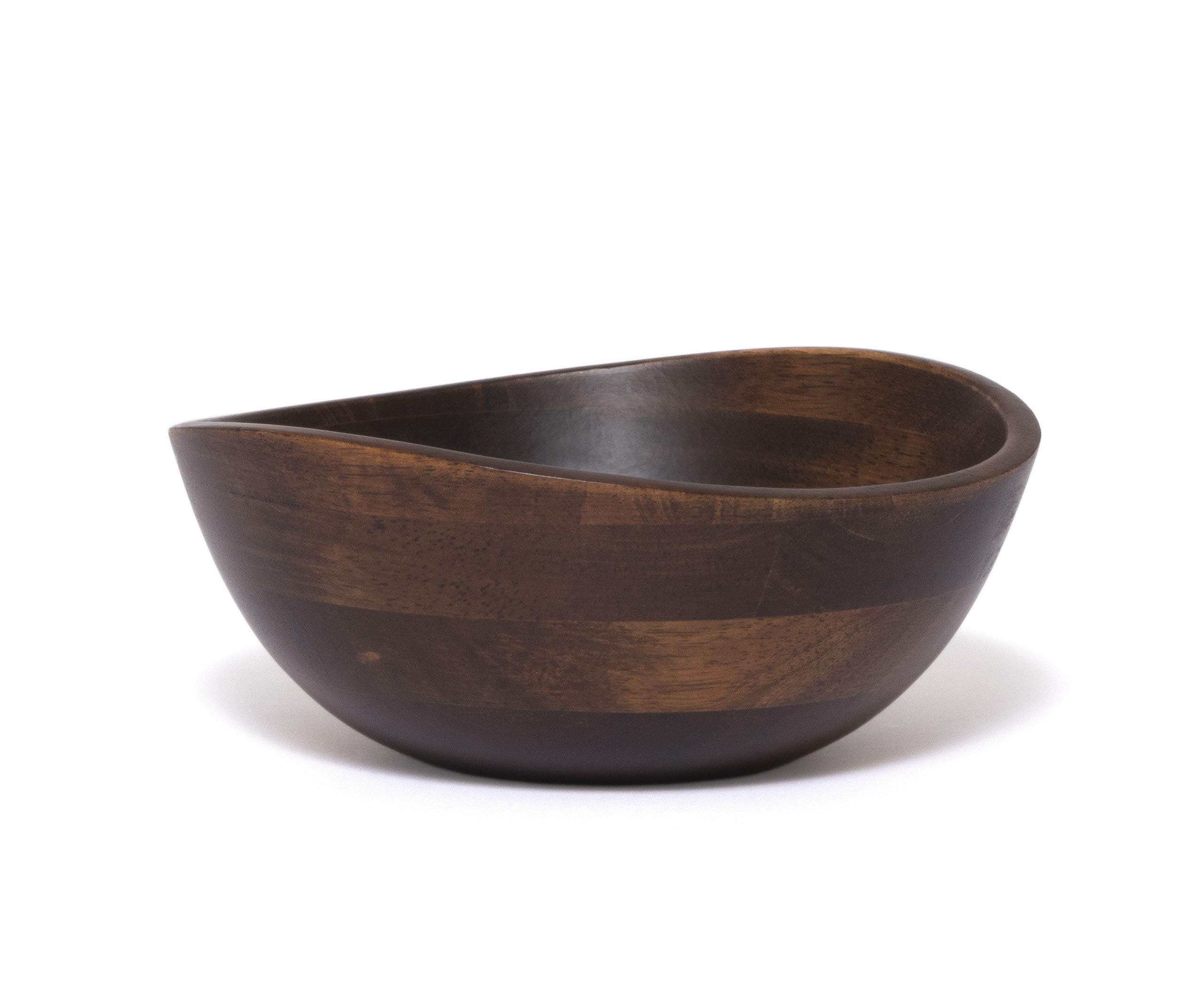 Lipper International Walnut S/4 Small Wavy Rim Bowls