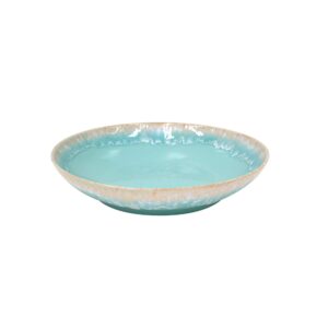 casafina ceramic stoneware 13'' pasta serving bowl - taormina collection, aqua | microwave & dishwasher safe dinnerware | food safe glazing | restaurant quality tableware
