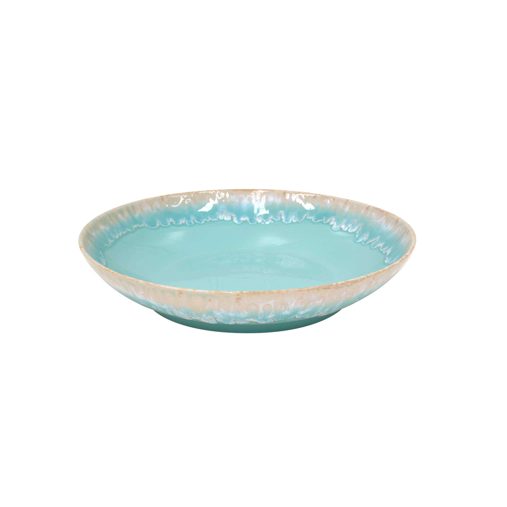 Casafina Ceramic Stoneware 13'' Pasta Serving Bowl - Taormina Collection, Aqua | Microwave & Dishwasher Safe Dinnerware | Food Safe Glazing | Restaurant Quality Tableware