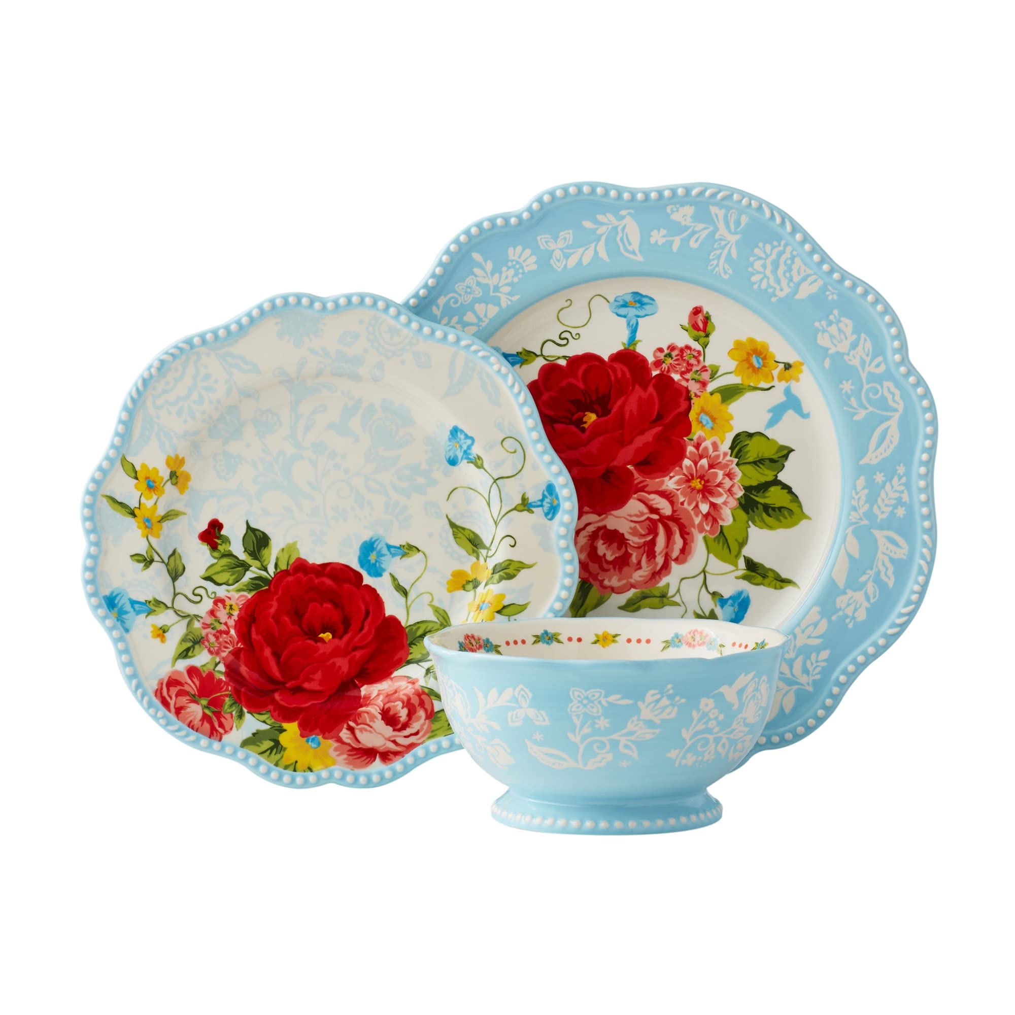 Sweet Rose 12-Piece Dinnerware Set