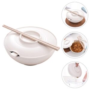 Hemoton 1 Set Ramen Bowl Japanese Noodle Bowl Instant Noddles Bowl with Chopstick and Spoon