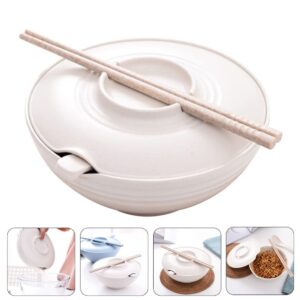 Hemoton 1 Set Ramen Bowl Japanese Noodle Bowl Instant Noddles Bowl with Chopstick and Spoon