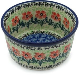 polish pottery small bowl 4-inch (maraschino) made by ceramika artystyczna