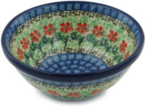 polish pottery cereal/soup bowl 5-inch (maraschino)