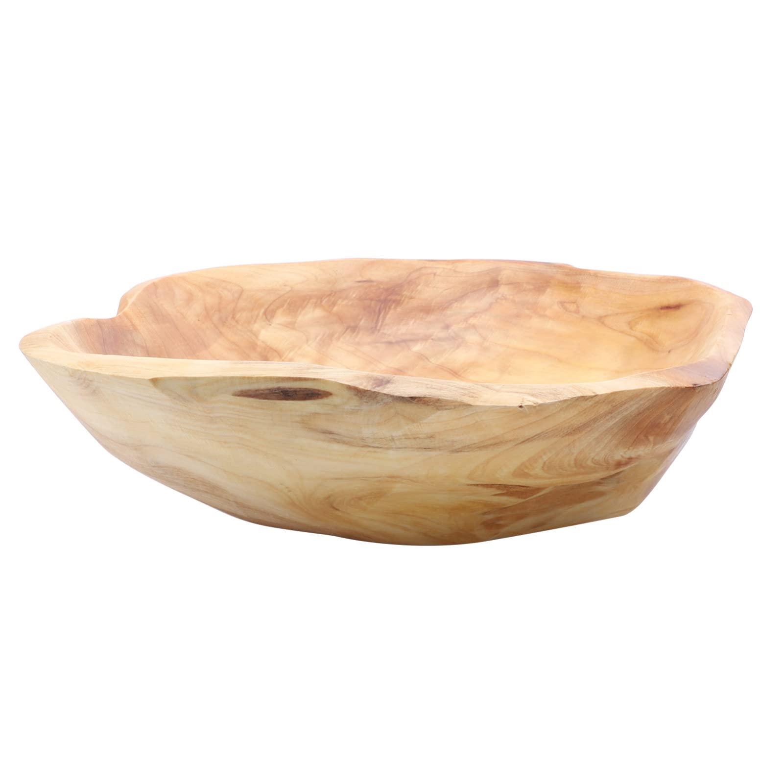 Happyyami Wooden Bowl Storage Root Wood: Crafts Bowl Fruit Salad Serving Bowls Random Shape