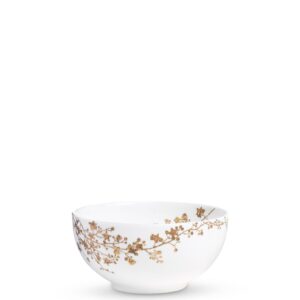 wedgwood vera jardin soup/cereal bowl, 22 oz, white, gold