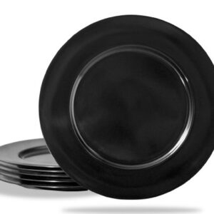 Calypso Basics by Reston Lloyd Melamine Salad Plate, Set of 6, Black