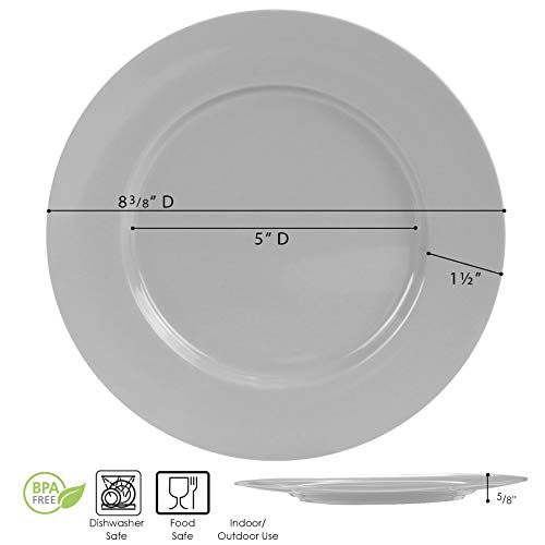 Calypso Basics by Reston Lloyd Melamine Salad Plate, Set of 6, Black