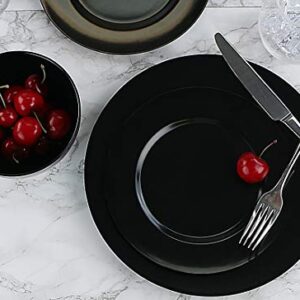 Calypso Basics by Reston Lloyd Melamine Salad Plate, Set of 6, Black