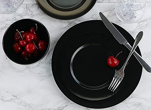 Calypso Basics by Reston Lloyd Melamine Salad Plate, Set of 6, Black