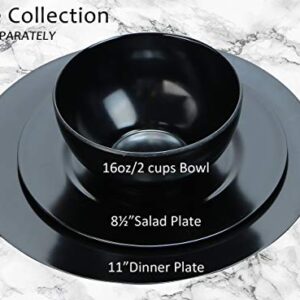 Calypso Basics by Reston Lloyd Melamine Salad Plate, Set of 6, Black