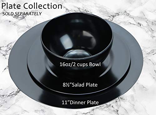 Calypso Basics by Reston Lloyd Melamine Salad Plate, Set of 6, Black