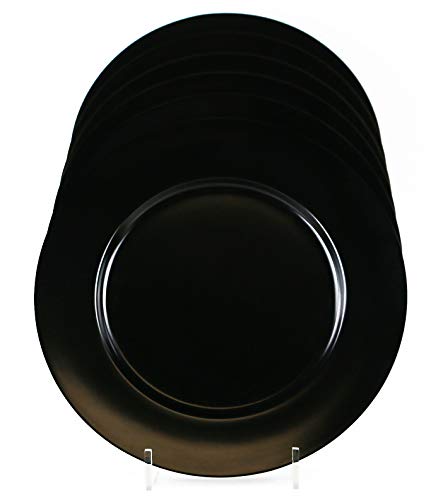 Calypso Basics by Reston Lloyd Melamine Salad Plate, Set of 6, Black