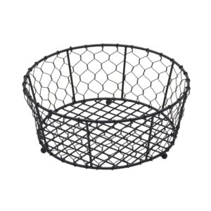 Gourmet Basics by Mikasa Farmer's Market Centerpiece Fruit Storage Basket, 10-Inch, Black