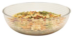 cambro (rsb18cw135) 20 qt round ribbed bowl - camwear®, clear