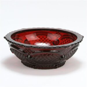cape cod by avon, glass fruit bowl, individual, ruby