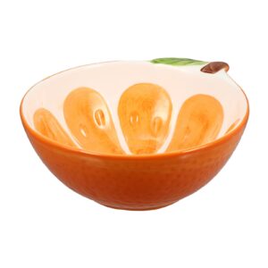 fomiyes ceramic fruit bowl orange shaped porcelain cereal soup bowl salad noodles bowl mixing serving bowl creative candy nut bowl dish prep bowl jewelry dish tray for kids desserts