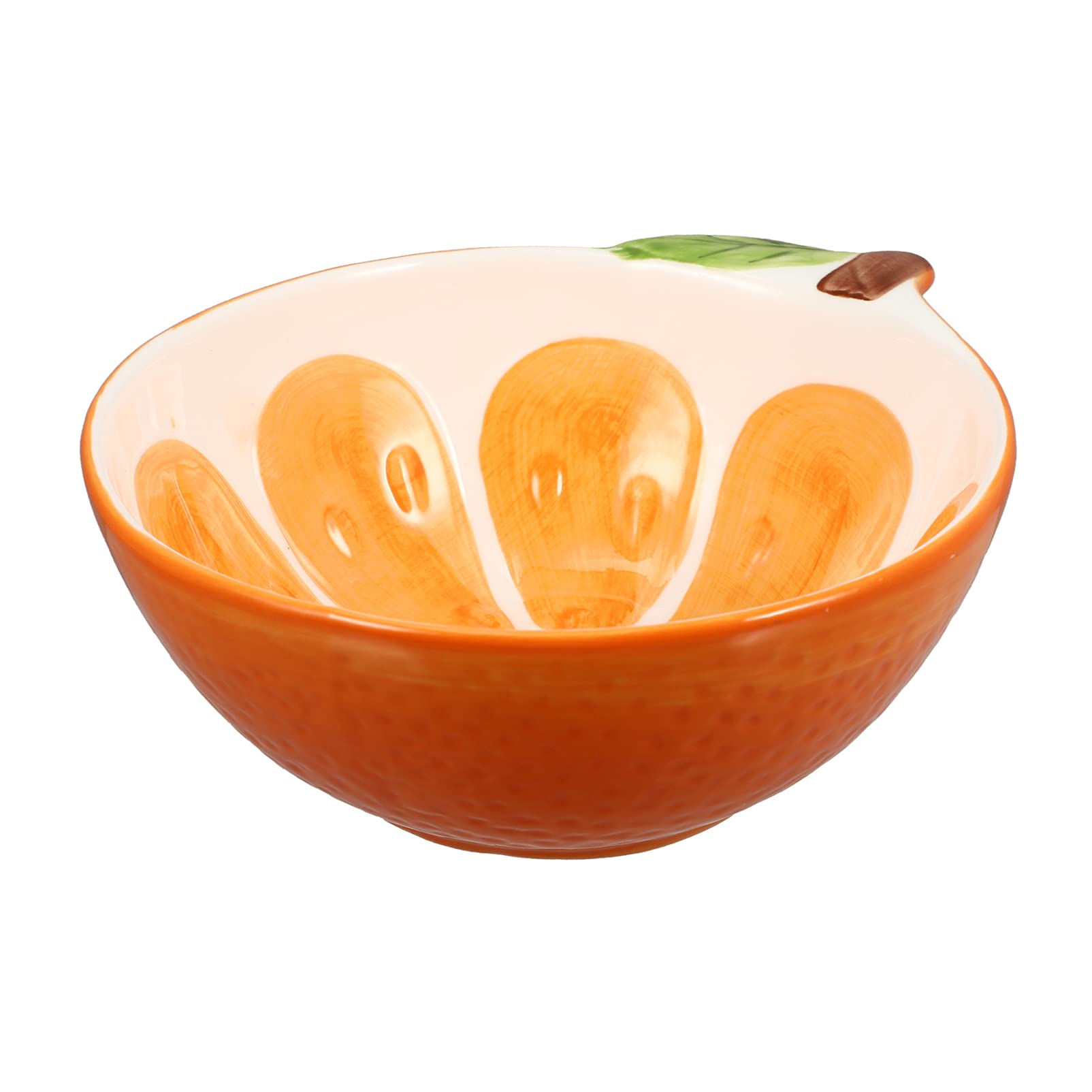 FOMIYES Ceramic Fruit Bowl Orange Shaped Porcelain Cereal Soup Bowl Salad Noodles Bowl Mixing Serving Bowl Creative Candy Nut Bowl Dish Prep Bowl Jewelry Dish Tray for Kids Desserts