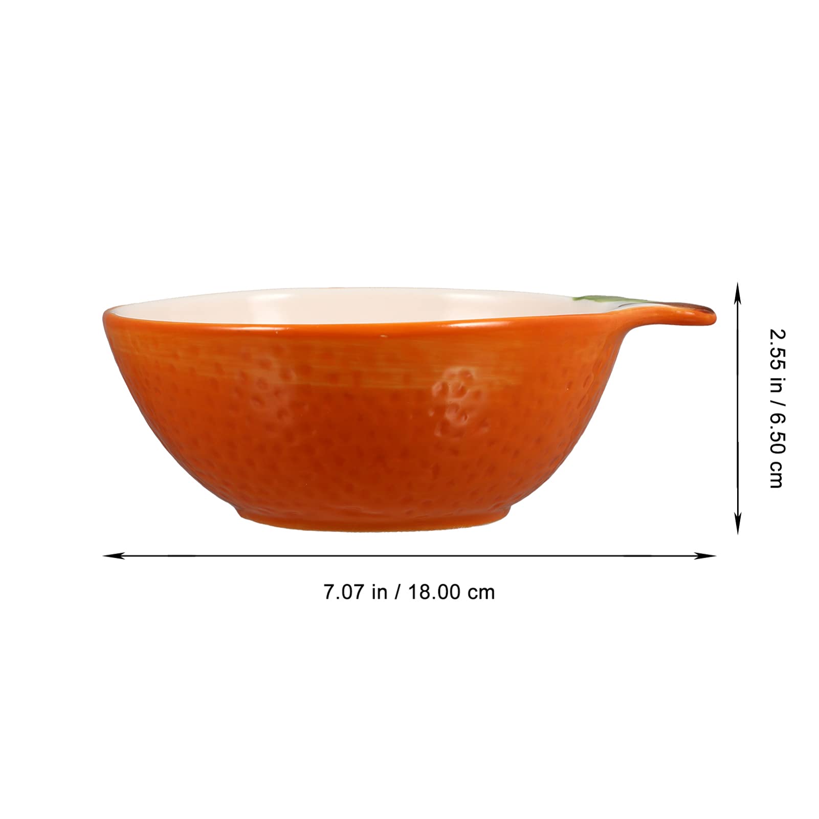 FOMIYES Ceramic Fruit Bowl Orange Shaped Porcelain Cereal Soup Bowl Salad Noodles Bowl Mixing Serving Bowl Creative Candy Nut Bowl Dish Prep Bowl Jewelry Dish Tray for Kids Desserts