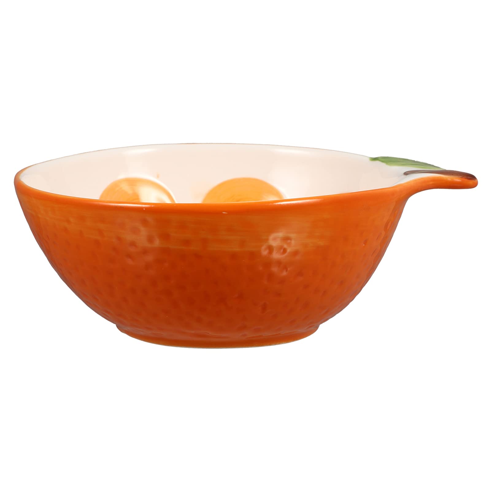 FOMIYES Ceramic Fruit Bowl Orange Shaped Porcelain Cereal Soup Bowl Salad Noodles Bowl Mixing Serving Bowl Creative Candy Nut Bowl Dish Prep Bowl Jewelry Dish Tray for Kids Desserts