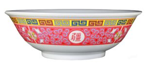 thunder group, melamine oriental pho noodle soup bowl - 45 ounce - longevity design
