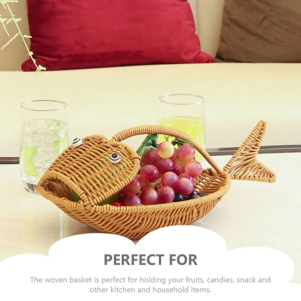 Ipetboom Storage Basket Food Basket Plastic Wooden