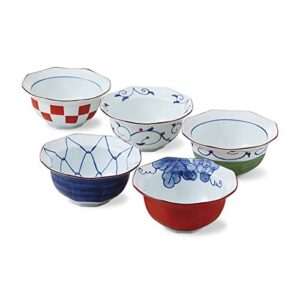 saikai pottery [5 small bowls set] 5 different designs small bowls set from japan 52631