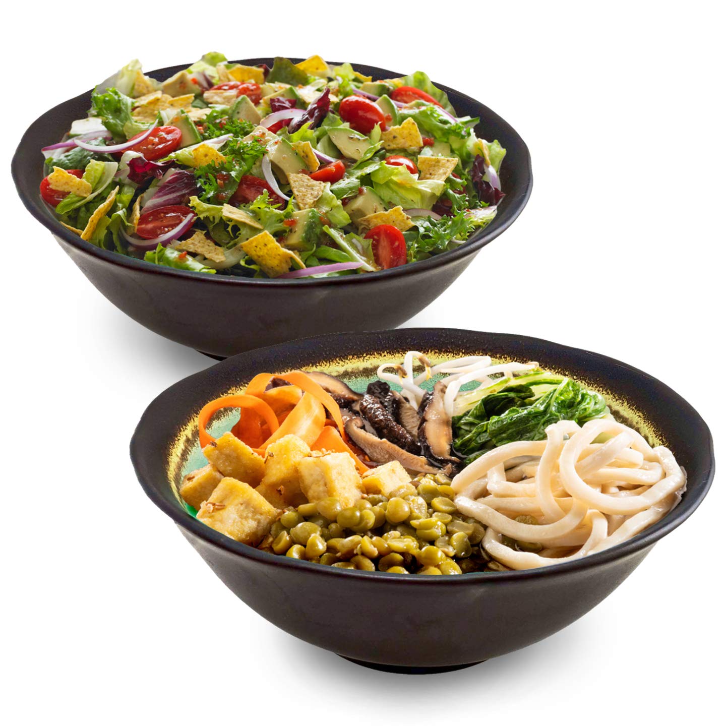 Happy Sales HSXLP-CDTQ8, Japanese XL 47 fl oz Bowl 8.5" D, Multi Purpose Bowl Ramen Bowl Udon Soba Tempura Noodle Pho Donburi Rice Tayo Bowl, Caldera Turquoise