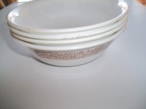 corning corelle woodland brown soup/salad bowl - 4 bowls