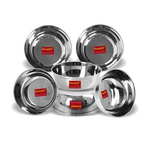 Sumeet Stainless Steel Heavy Gauge Bowl/Wati set with Mirror Finish 12cm Dia (350 Ml) - Set of 6pc