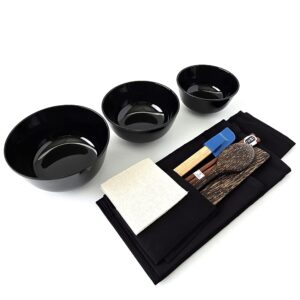 still sitting oryoki bowl set (black)