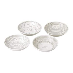 royal doulton 1055558 ed taupe bowl, mixed set of 4, gray, 5.5