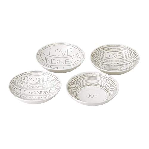 Royal Doulton 1055558 ED Taupe Bowl, Mixed Set of 4, Gray, 5.5