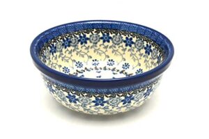 polish pottery bowl - salad - silver lace