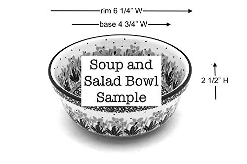 Polish Pottery Bowl - Salad - Silver Lace