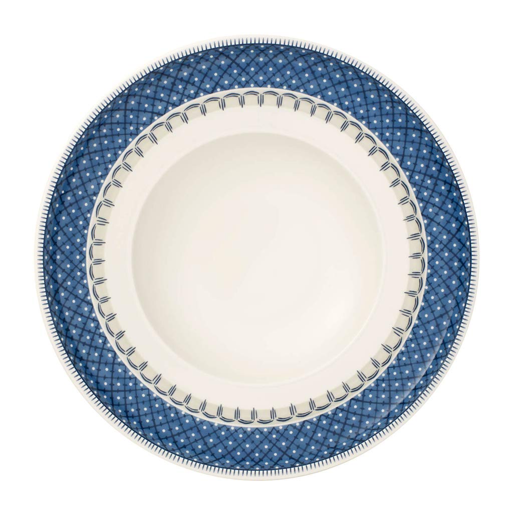 Villeroy & Boch Casale Blu Pasta Plate, 11.75 in, White/Blue