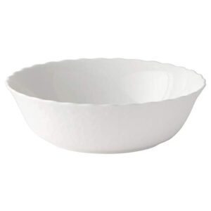 narumi 9968-1658p salad bowl, silky white, 6.3 inches (16 cm), white, cute, relief, cereal bowl, soup, microwave warm, dishwasher safe